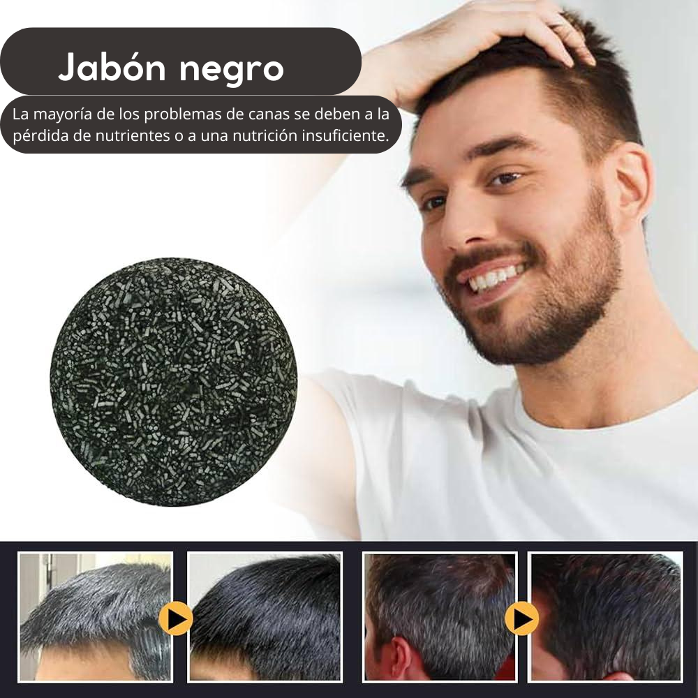 Barra de champú natural para eliminar las canas.